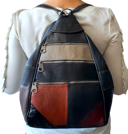 Rucsac Dama Piele Naturala Multicolor Seana G04429 [4]