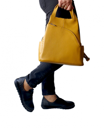 Rucsac Dama Piele Naturala Mustar Tokio G04245 [6]