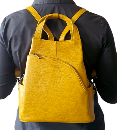 Rucsac Dama Piele Naturala Mustar Tokio G04245 [7]