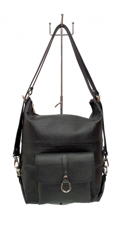 Rucsacuri Dama - Rucsac Dama Piele Naturala Negru Bernis G02459
