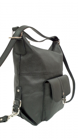 Rucsac Dama Piele Naturala Negru Bernis G02459 [2]