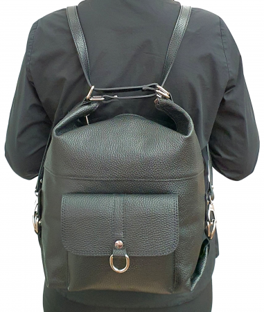Rucsac Dama Piele Naturala Negru Bernis G02459 [6]