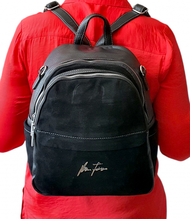 Rucsac Dama Piele Naturala Negru Bianca V. Fabbiano G04412 [8]