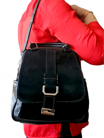 Rucsac Dama Piele Naturala Negru Lia V. Fabbiano G04176 [7]