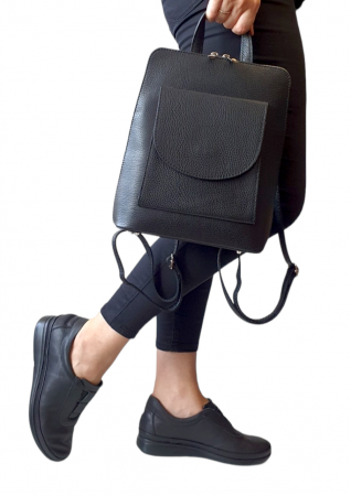 Rucsacuri Dama - Rucsac Dama Piele Naturala Negru Lula G03211