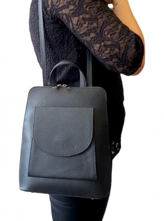 Rucsac Dama Piele Naturala Negru Lula G03211 [5]