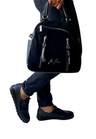 Rucsac Dama Piele Naturala Negru Mara V. Fabbiano G04410 [6]