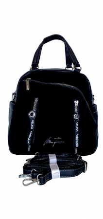 Rucsacuri Dama - Rucsac Dama Piele Naturala Negru Mara V. Fabbiano G04410
