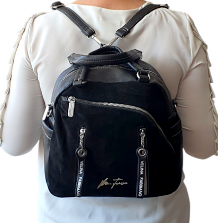Rucsac Dama Piele Naturala Negru Mara V. Fabbiano G04410 [8]