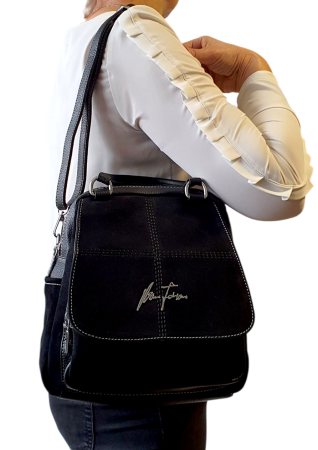 Rucsac Dama Piele Naturala Negru V.Fabbiano Carmen G04545 [7]