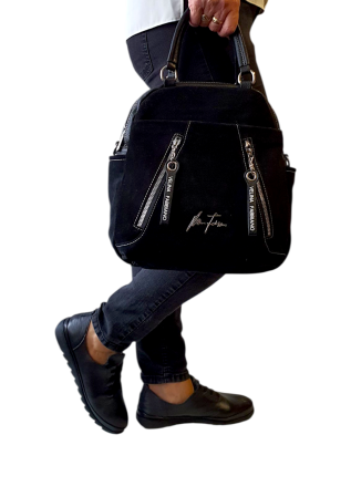 Rucsac Dama Piele Naturala Negru V.Fabbiano Geo G04539 [6]