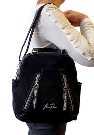 Rucsac Dama Piele Naturala Negru V.Fabbiano Geo G04539 [7]