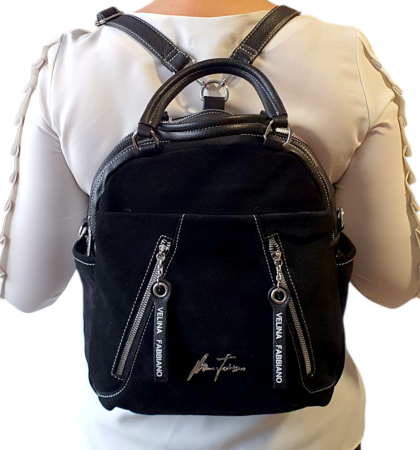 Rucsac Dama Piele Naturala Negru V.Fabbiano Geo G04539 [8]