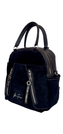 Rucsac Dama Piele Naturala Negru V.Fabbiano Geo G04539 [2]