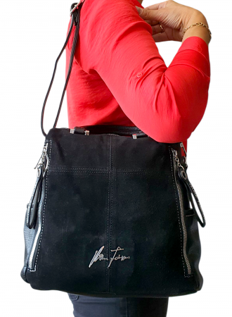 Rucsac Dama Piele Naturala Negru Velina G04418 [7]