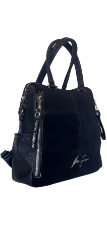 Rucsacuri Dama - Rucsac Dama Piele Naturala Negru Velina G04418