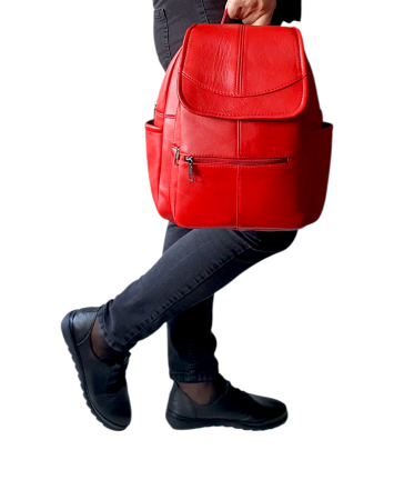 Rucsac Dama Piele Naturala Rosu Fiona G04559 [5]