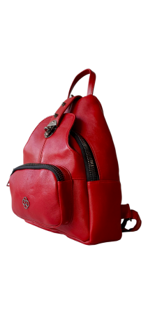 Rucsac Dama Piele Naturala Rosu Hema G04560 [2]