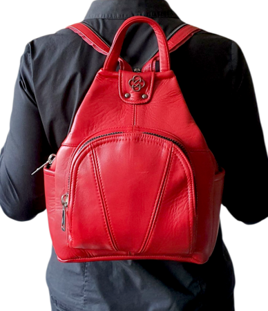 Rucsac Dama Piele Naturala Rosu Jetmira G04561 [6]