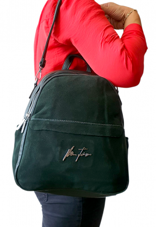 Rucsac Dama Piele Naturala Verde Bianca V. Fabbiano G04415 [6]