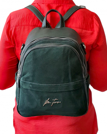 Rucsac Dama Piele Naturala Verde Bianca V. Fabbiano G04415 [7]