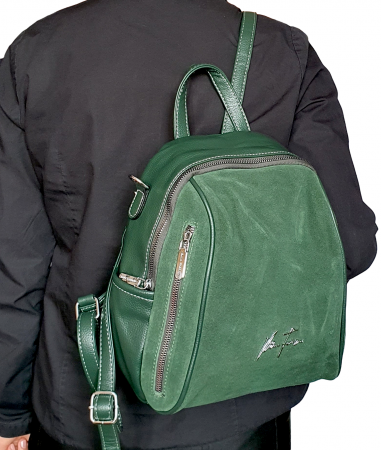 Rucsac Dama Piele Naturala Verde Elif G02666 [6]
