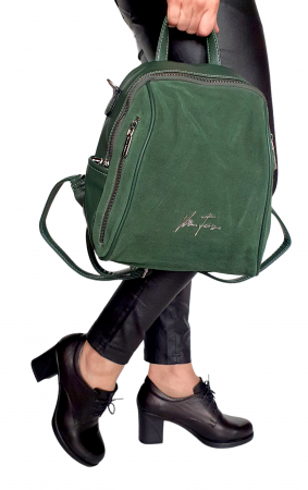 Rucsac Dama Piele Naturala Verde Elif G02666 [4]