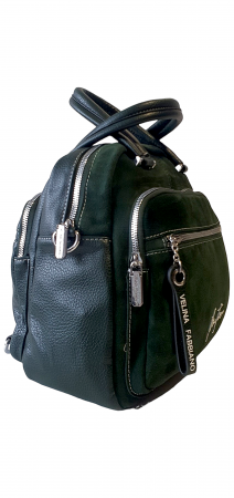 Rucsac Dama Piele Naturala Verde Fabia V. Fabbiano  G03372 [1]