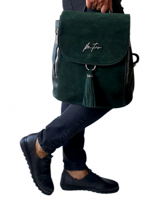 Rucsac Dama Piele Naturala Verde V.Fabbiano Anelis G04381 [7]