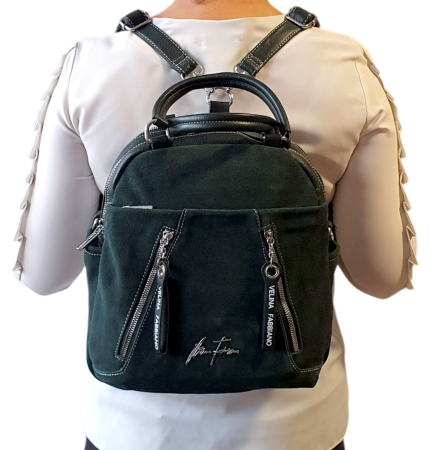 Rucsac Dama Piele Naturala Verde V.Fabbiano Geo G04542 [7]