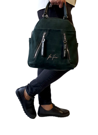 Rucsac Dama Piele Naturala Verde V.Fabbiano Geo G04542 [5]