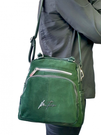 Rucsac Dama Piele Naturala Verde V.Fabbiano Pia G03112 [6]