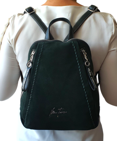 Rucsac Dama Piele Naturala Verde V.Fabbiano Smaranda G04425 [5]
