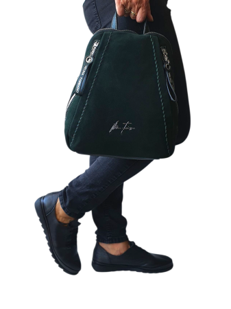 Rucsac Dama Piele Naturala Verde V.Fabbiano Smaranda G04425 [4]