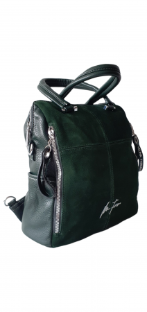Rucsac Dama Piele Naturala Verde Velina G03177 [2]