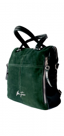 Rucsac Dama Piele Naturala Verde Velina G03177 [3]