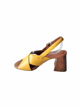 Sandale Dama Piele Naturala Galben Epica Kate D03080 [2]