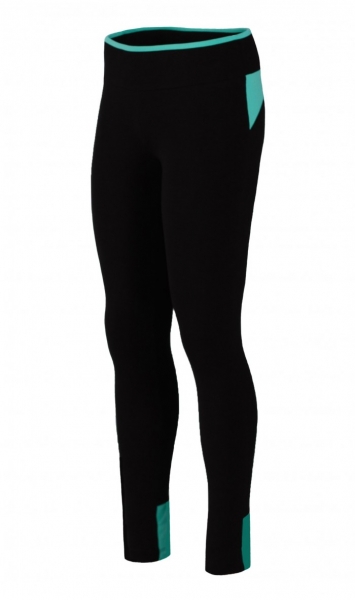 Colanti Dama - Negru cu Verde Menta [2]