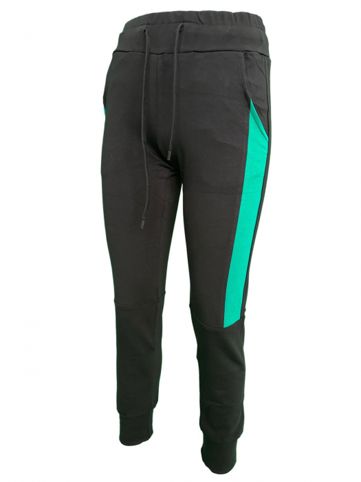 Pantalon Dama LAZO TRAVEL, Negru cu verde [2]