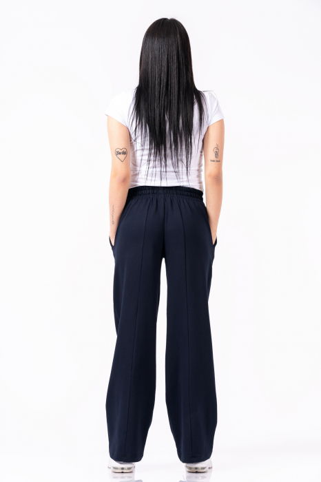 Pantaloni largi, design uni, culoare negru [2]