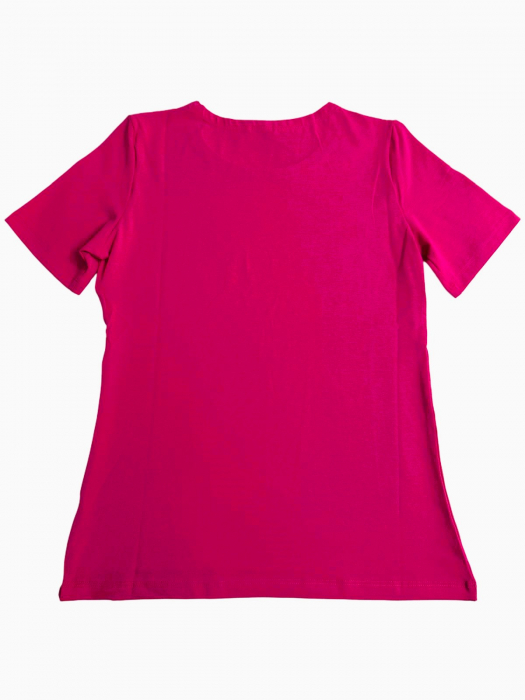 Tricou simplu ciclam pentru femei [2]