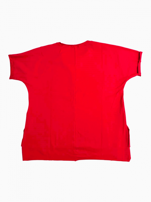Tricou simplu rosu pentru femei [2]