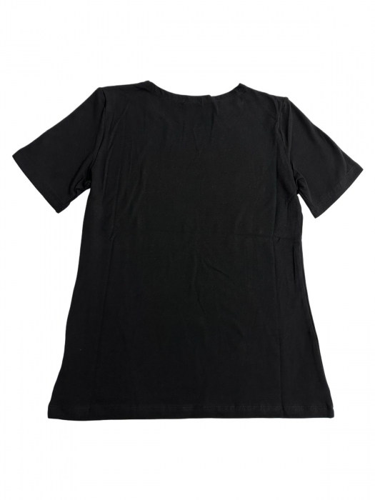 Tricou simplu negru pentru femei [2]