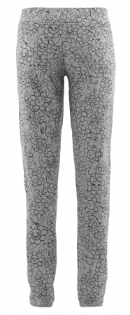 Pantalon Dama LAZO Gri cu imprimeu negru [1]