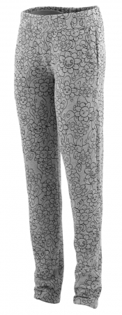 Pantalon Dama LAZO Gri cu imprimeu negru [2]