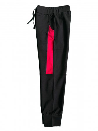 IMBRACAMINTE FEMEI - Pantalon Dama LAZO TRAVEL, Negru cu rosu
