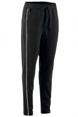 Pantalon dama bleumarin cu dunga alb [1]