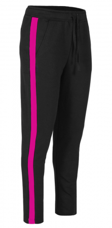 Pantaloni - Pantaloni Dama LAZO AIR LINE, Negru cu ciclam