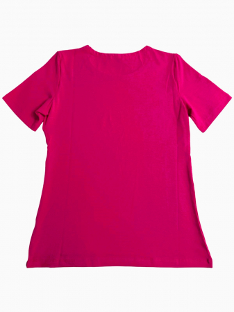 Tricou simplu ciclam pentru femei [1]