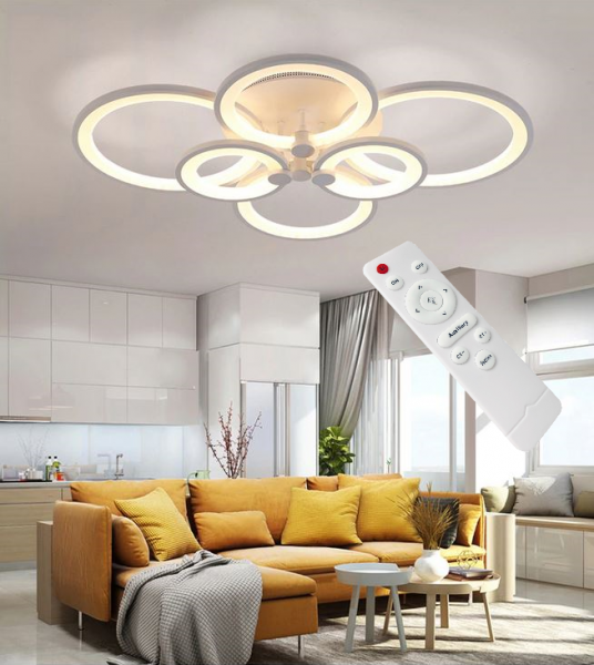 Lustra led circle design dreptunghiulara 6 cercuri SLC [2]
